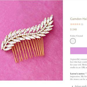 Camden Hair Comb by Loren Hope